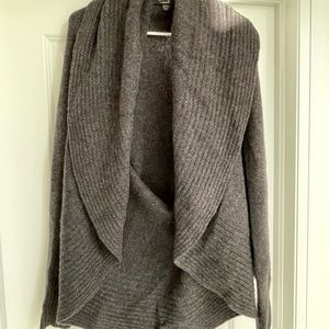 Charcoal grey, 100% Cashmere sweater wrap.